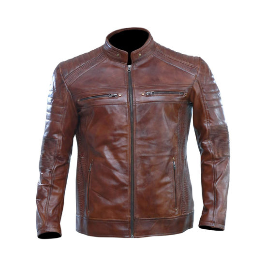 Glace Leather Biker Jacket