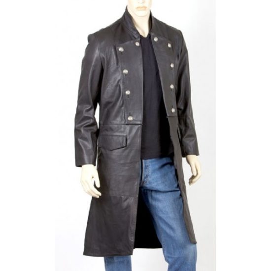 Men Leather Long Coat