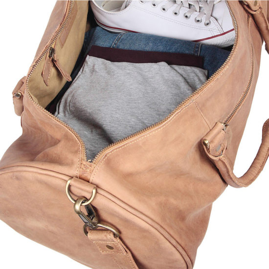 Suede Leather Duffle Bag
